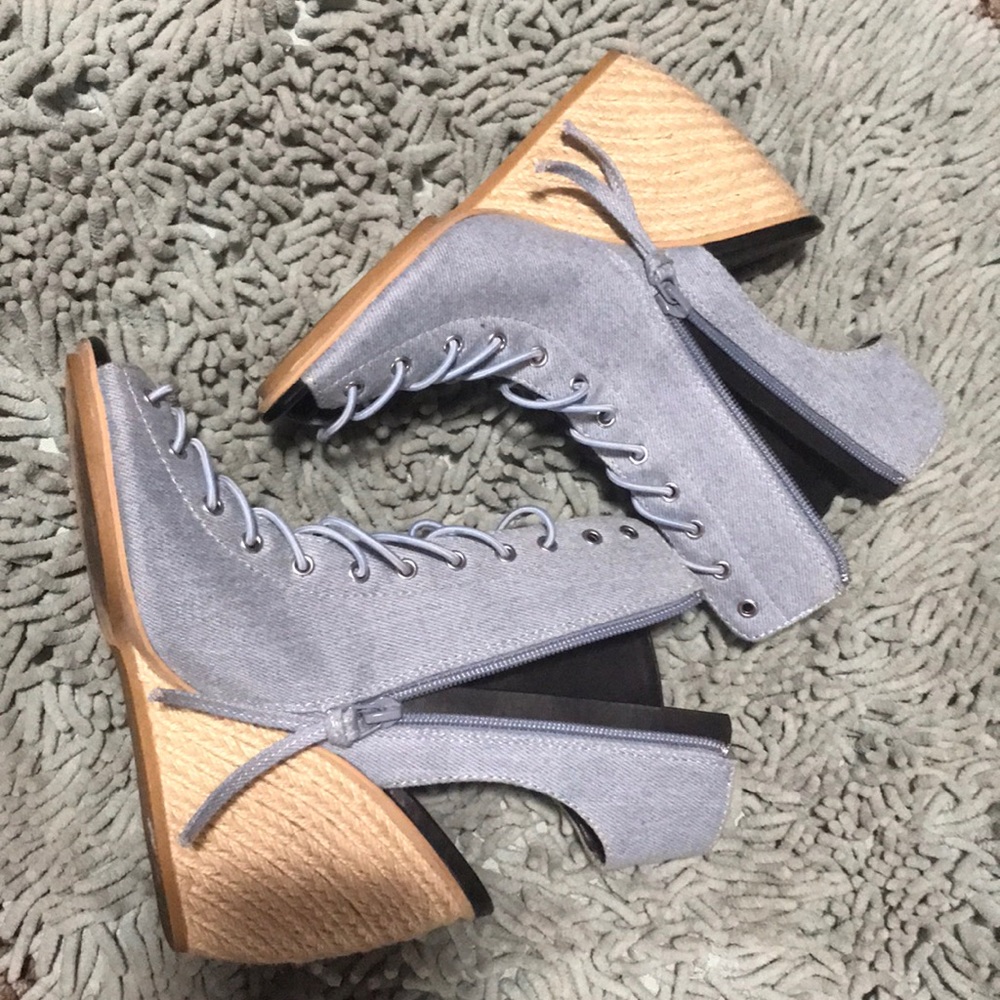 Denim wedge espadrilles - Picture 4 of 8